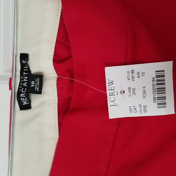 J.Crew Mercantile red ankle pants with side zipper size 10 - Picture 2 of 8